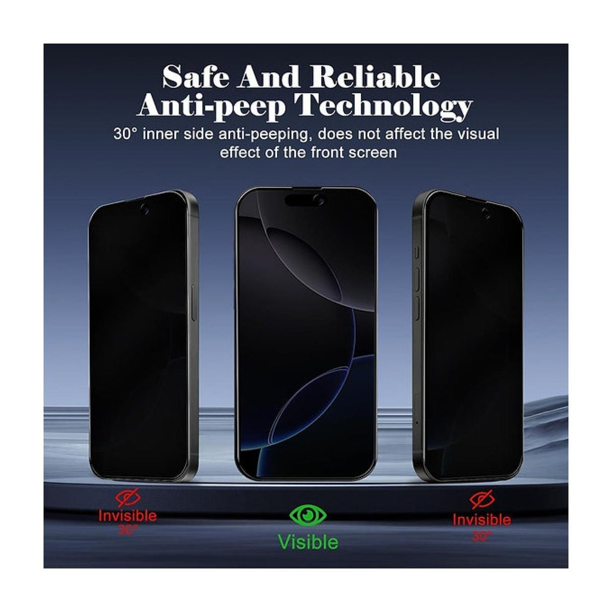 Tuff-Luv 2.5D Tempered Privacy Filter Glass for Apple iPhone 16 Plus Dark MF3672