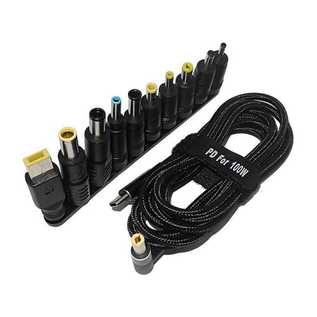 Tuff-Luv 1.8m Universal 10-in-1 USB-C Notebook Charging Cable 45W-100W MF3706