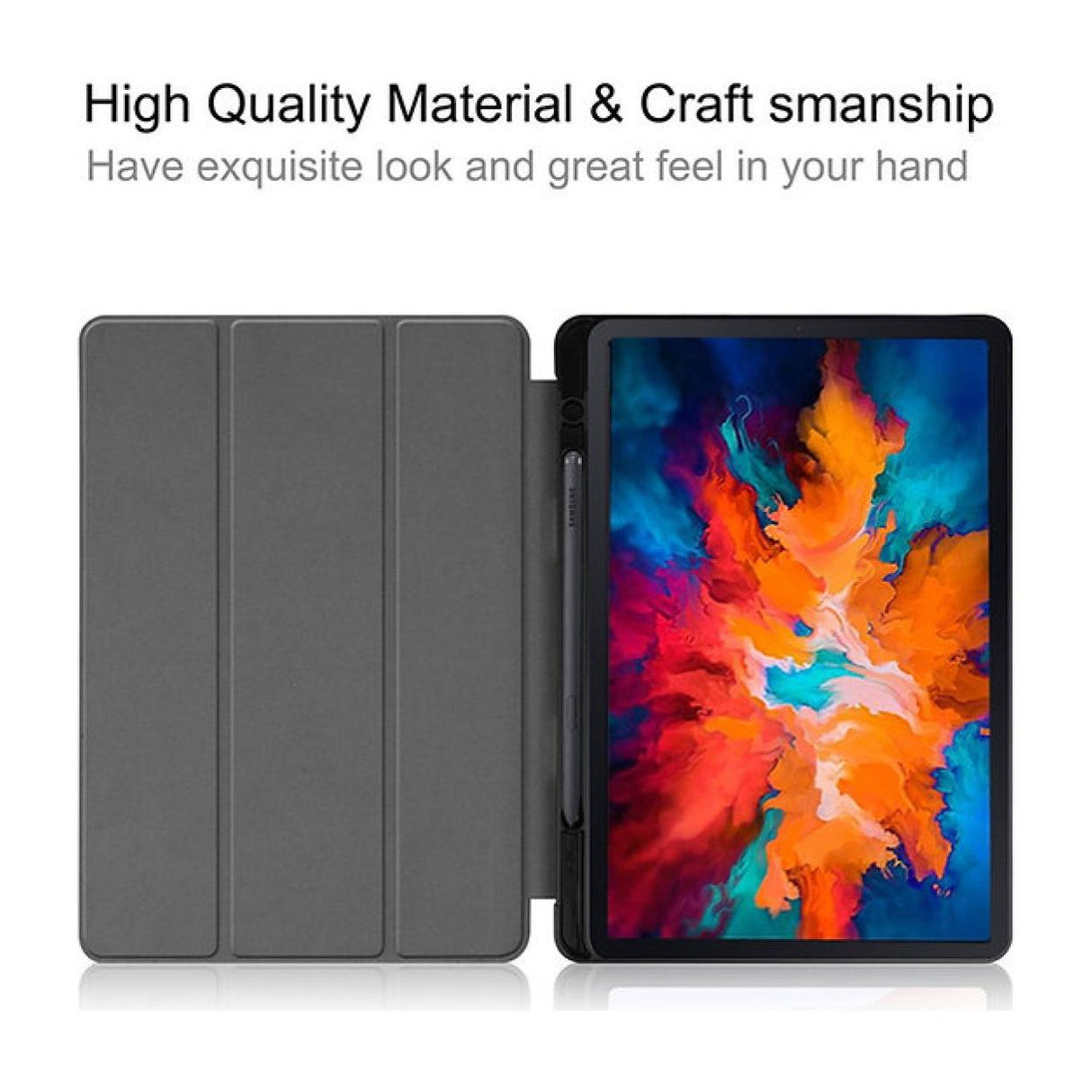 Tuff-Luv Folio Smart Case with Pen Holder for Samsung Tab S6 Lite Black MF3720