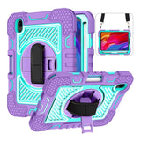 Tuff-Luv Armour Jack Rugged Case with Strap for Apple iPad Mini 6/7 Purple/Turquoise MF3796