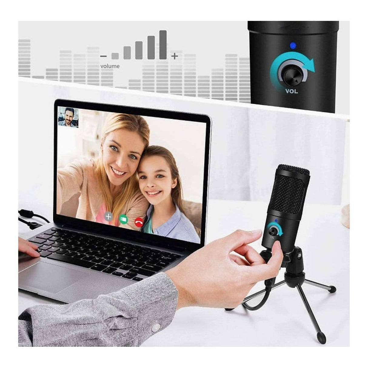 Tuff-Luv USB-A Condenser Microphone with Tripod Black MF3850