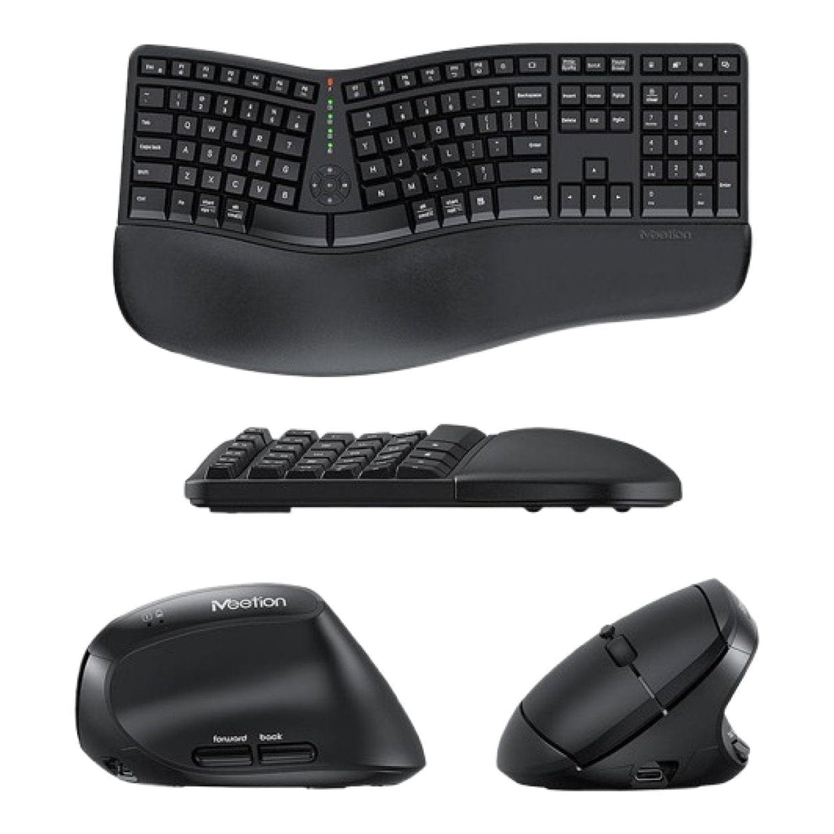 Tuff-Luv Split Arch Ergonomic Wireless Keyboard and Mouse Combo Black MF3860