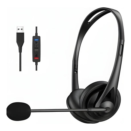Tuff-Luv USB Wired Headset with Mic Black MF3884