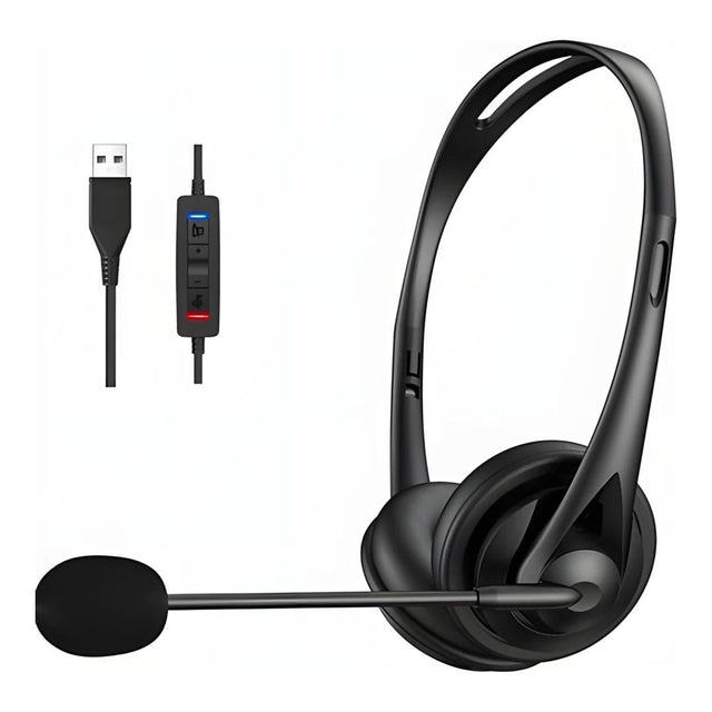 Tuff-Luv USB Wired Headset with Mic Black MF3884