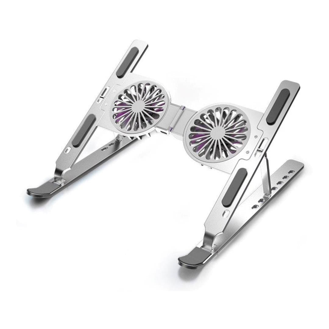 Tuff-Luv Ergonomic Adjustable Aluminum Laptop Stand with Dual Cooling Fans MF3925