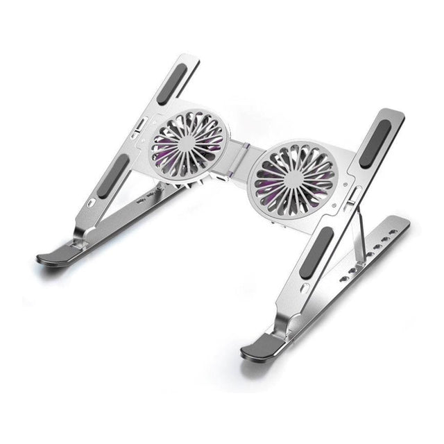Tuff-Luv Ergonomic Adjustable Aluminum Laptop Stand with Dual Cooling Fans MF3925