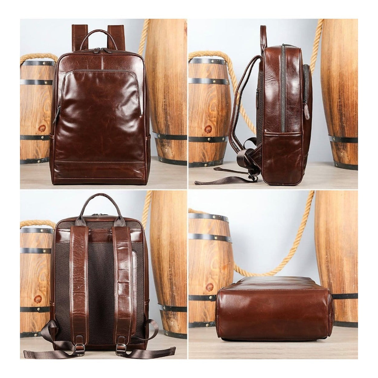 Tuff-Luv MF3937 Genuine Leather 16-inch Notebook BackPack