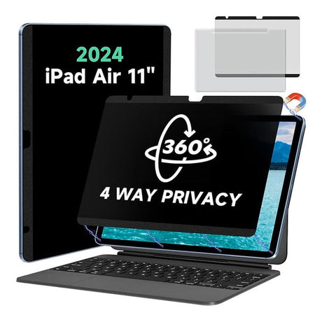 Tuff-Luv MF4035 13-inch 4-way Magnetic Privacy iPad Screen Protector Black