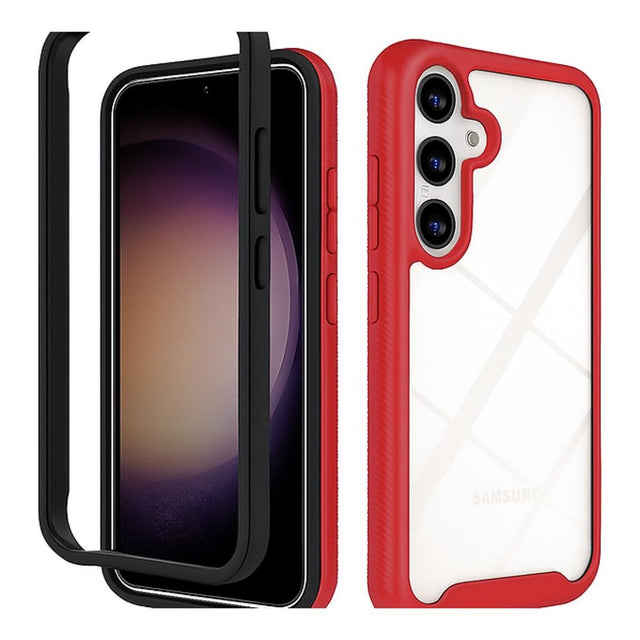 Tuff-Luv Rugged Vault Case with Built-In Screen Protector for Samsung Galaxy A56 5G Red MF4050