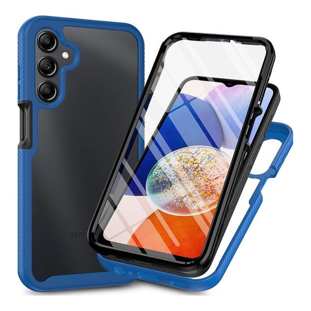 Tuff-Luv Rugged Vault Case with Built-In Screen Protector for Samsung Galaxy A26 5G Blue MF4055