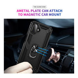 Tuff-Luv Rugged Case with 360 Degree Ring Stand for Samsung Galaxy A07 Black MF4082