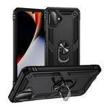 Tuff-Luv Rugged Case with 360 Degree Ring Stand for Samsung Galaxy A07 Black MF4082