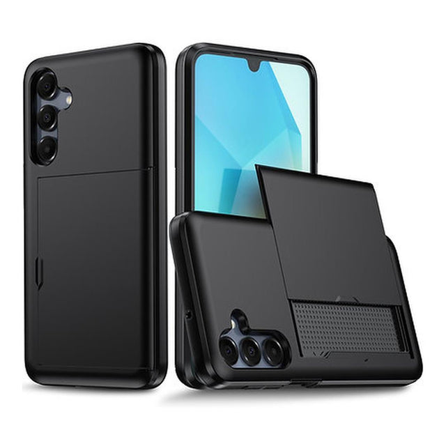 Tuff-Luv Rugged Wallet Case with Sliding Card Slot for Samsung Galaxy A17 5G Black MF4146