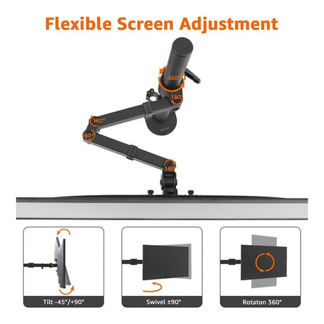 Tuff-Luv Adjustable Swing Arm Monitor Stand for 13–32-inch Monitors MF4168