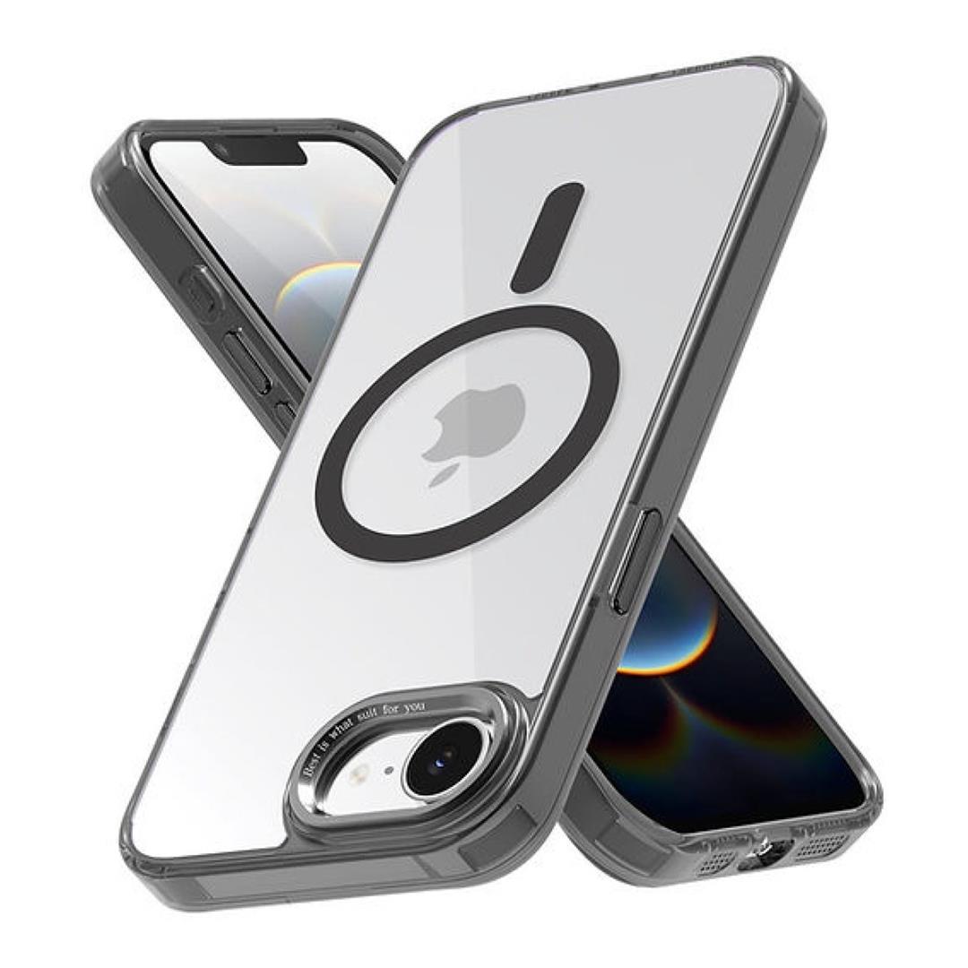 Tuff-Luv Tough Acrylic 2-Tone MagSafe Case for Apple iPhone 16e/17e Clear/Black MF4171