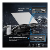 Tuff-Luv 6 Quiet Fans Notebook Cooler for 12-17-inch Notebooks Black MF4178