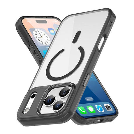 Tuff-Luv Tough Acrylic 2 Tone Magnetic Magsafe Case For Apple iPhone 17 Pro Clear Black MF4186