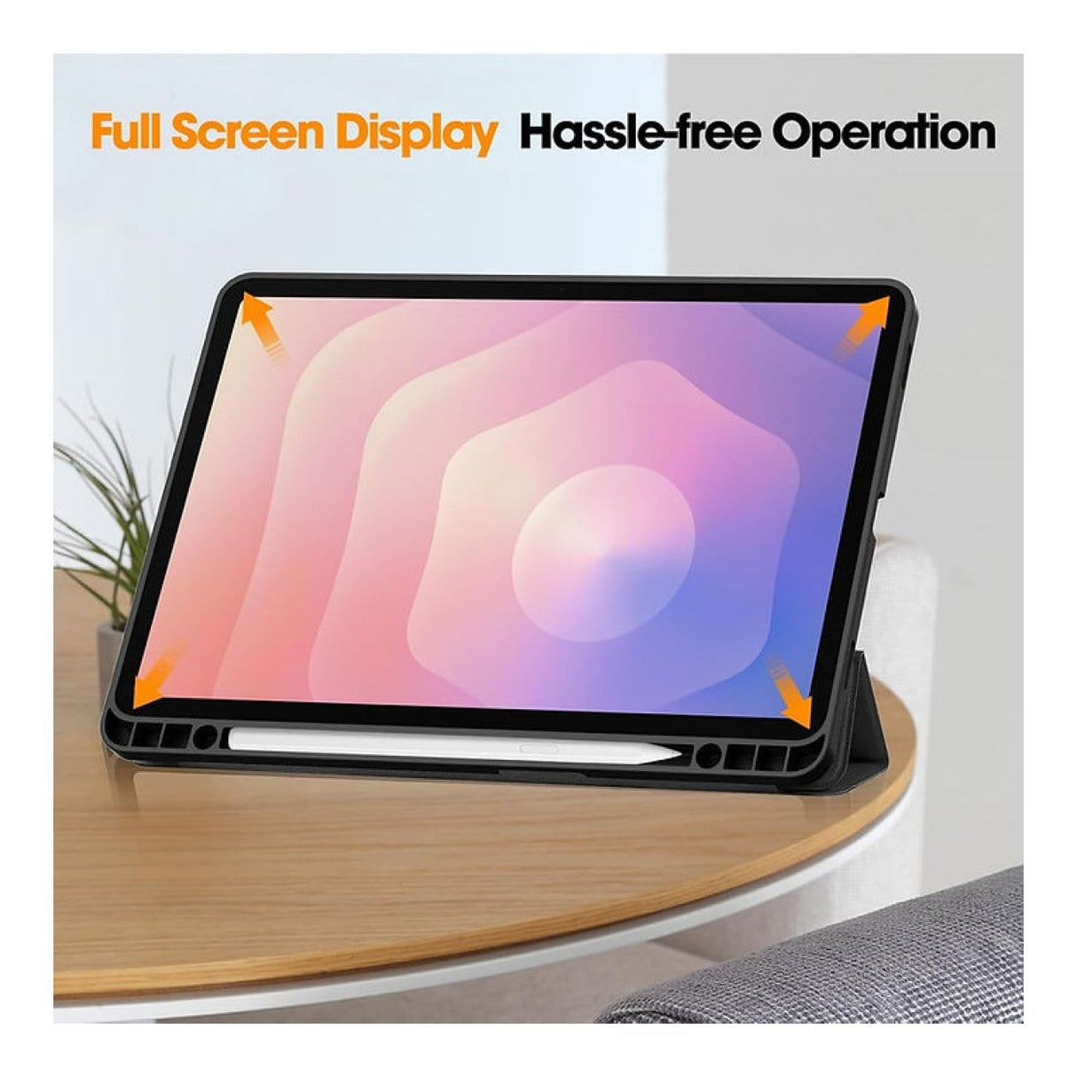 Tuff-Luv Essentials Folio Case with Pen Slot For Galaxy Tab S11 X730/ X736 Black MF4208