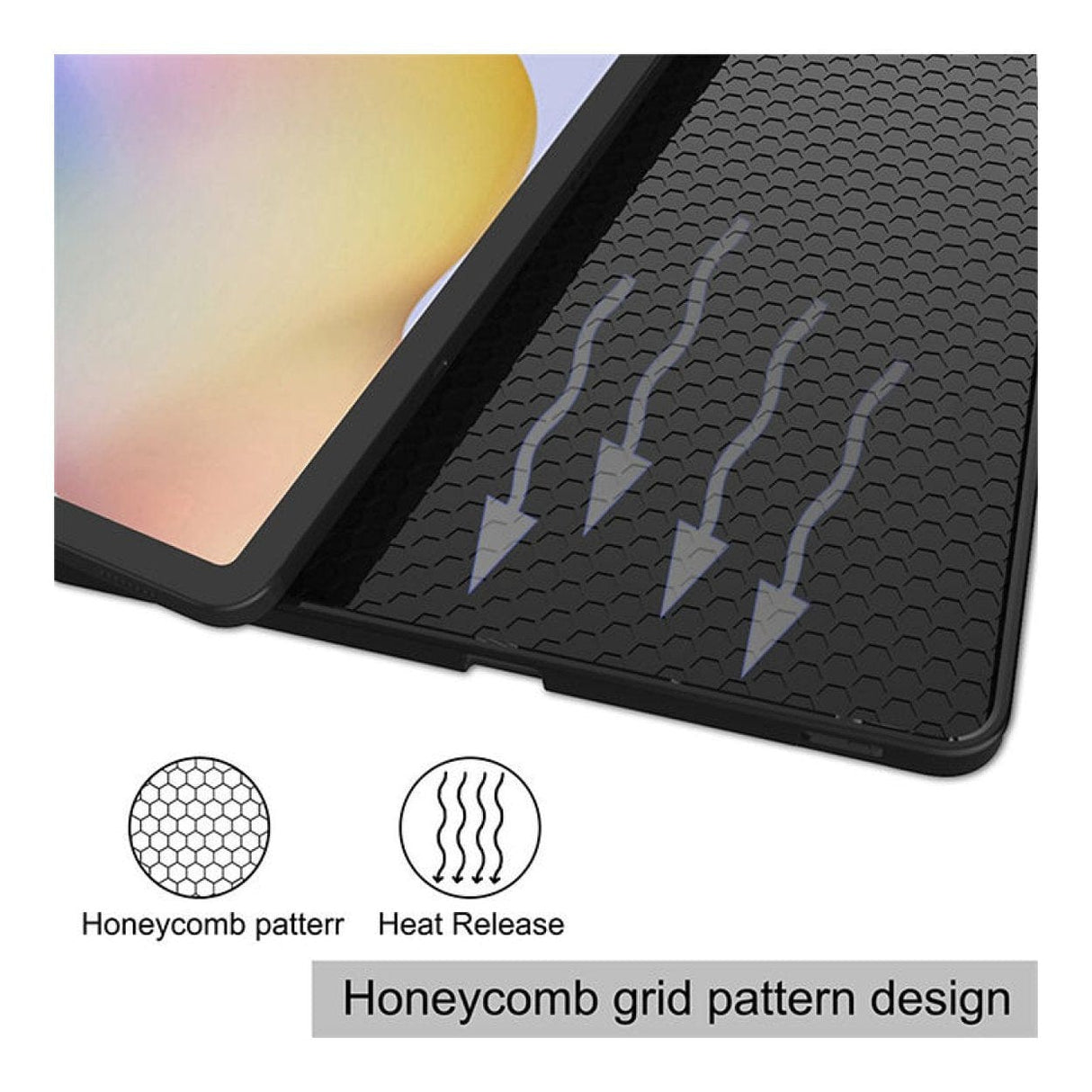 Tuff-Luv Essentials Folio Case with Pen Slot For Galaxy Tab A11 SM-X133/X135 Black MF4214