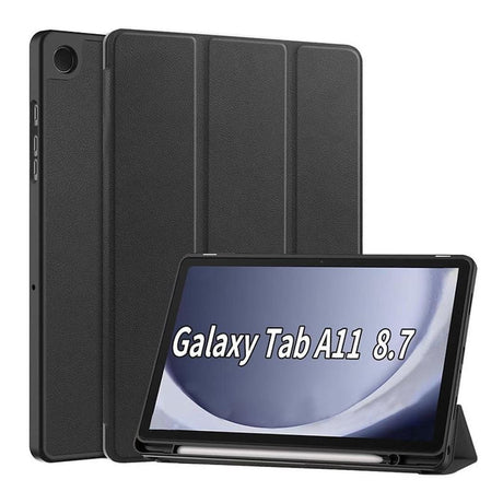 Tuff-Luv Essentials Folio Case with Pen Slot For Galaxy Tab A11 SM-X133/X135 Black MF4214