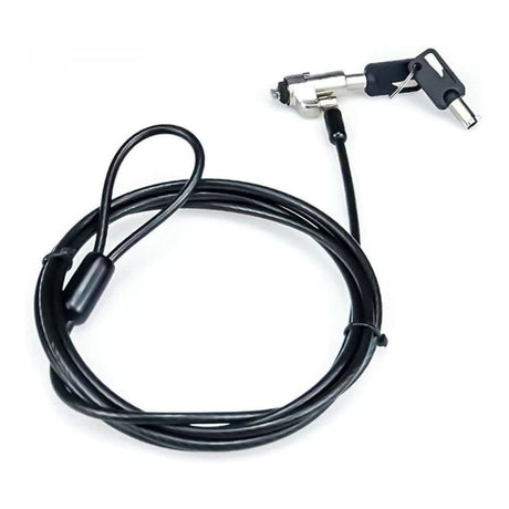 Tuff-Luv 1.8m Premium T-Bar Steel Wire Security Anti-Theft Cable Notebook Lock with Key MF4241