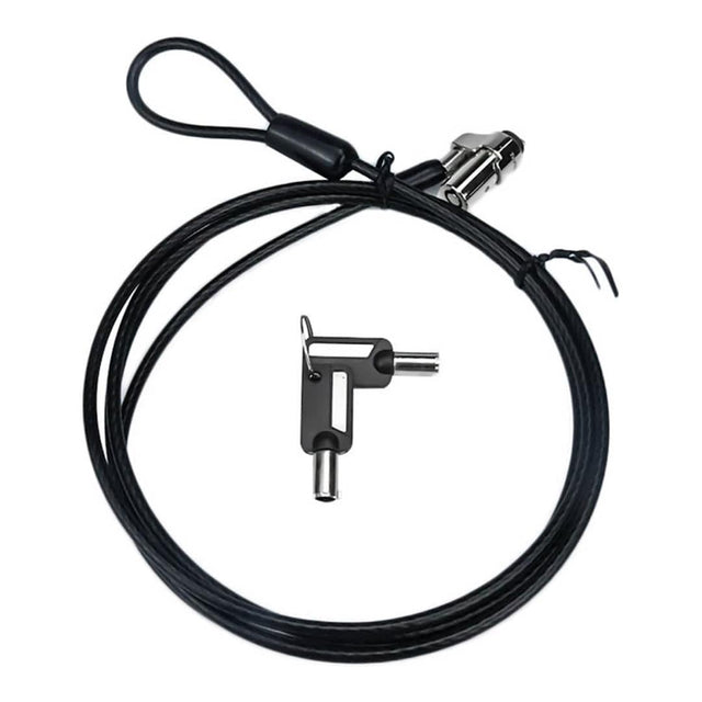 Tuff-Luv 1.8m Premium T-Bar Steel Wire Security Anti-Theft Cable Notebook Lock with Key MF4241