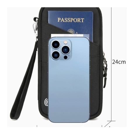 Tuff-Luv RFID Passport & Document Travel Bag Black MF4285