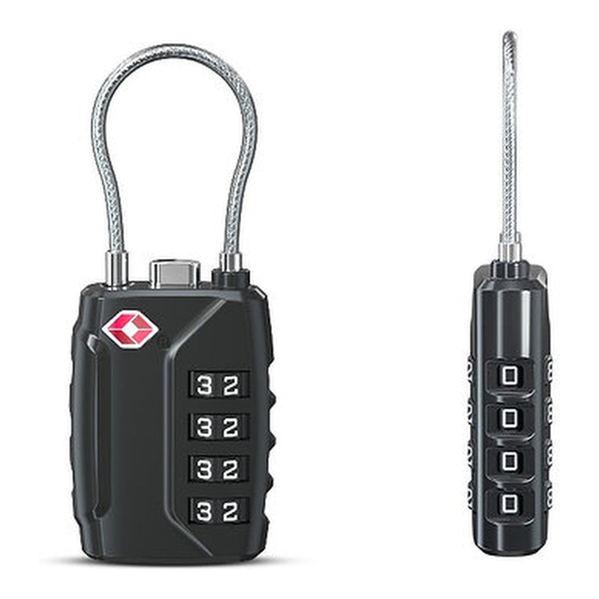 Tuff-Luv TSA 4-Digit Combination Luggage Locks 2-Pack Black MF4293