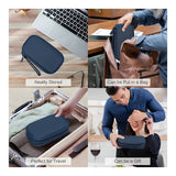 Tuff-Luv MF4306 Essential Waterproof Travel Charger and Cable Organizer Bag - Navy Blue