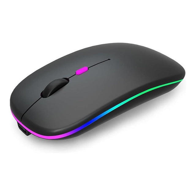Tuff-Luv Rechargeable Silent Dual-Mode Bluetooth and Wireless Mouse Black MF4335