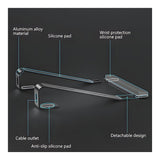 Tuff-Luv MF4366 11-17-inch Ergonomic Aluminum Alloy Laptop Elevator Stand with Silicone Pads