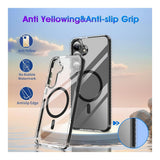 Tuff-Luv Magnetic Mobile Case for Samsung Galaxy S25 FE Clear/Black MF4368