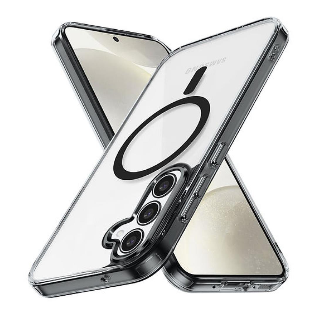 Tuff-Luv Magnetic Mobile Case for Samsung Galaxy S25 FE Clear/Black MF4368