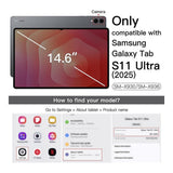 Tuff-Luv 14.6-inch Folio Case for Samsung Galaxy Tab S11 Ultra with S Pen Holder Black MF4386