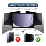 Tuff-Luv Privacy Tempered Glass Screen Compatible with Samsung Galaxy Tab S11 Ultra MF4390
