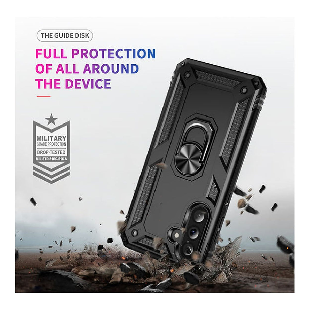 Tuff-Luv Rugged Case with Stand for Samsung Galaxy A37 5G Black MF4397