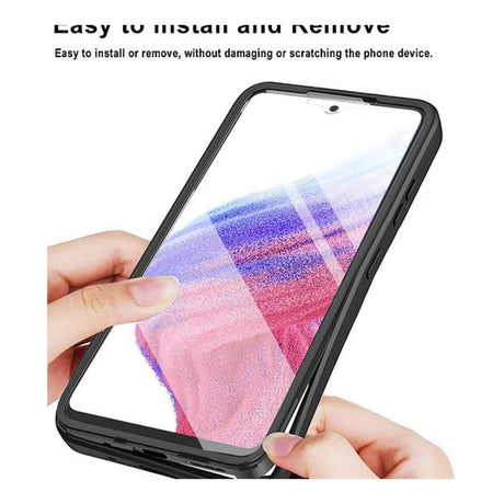 Tuff-Luv Rugged Vault Case with Built-In Screen Protector for Samsung Galaxy A37 5G Black/Clear MF4399