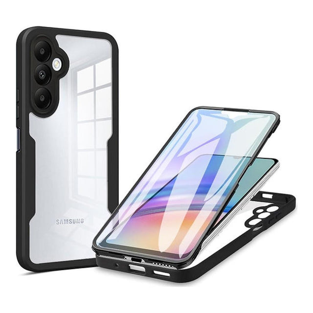 Tuff-Luv Rugged Vault Case with Built-In Screen Protector for Samsung Galaxy A57 5G Black/Clear MF4400