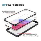 Tuff-Luv Rugged Vault Case with Built-In Screen Protector for Samsung Galaxy A57 5G Black/Clear MF4400
