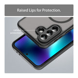 Tuff-Luv Magnetic Phone Case with Built-In Magnetic Ring for Samsung Galaxy A37 5G Smoke Black MF4401