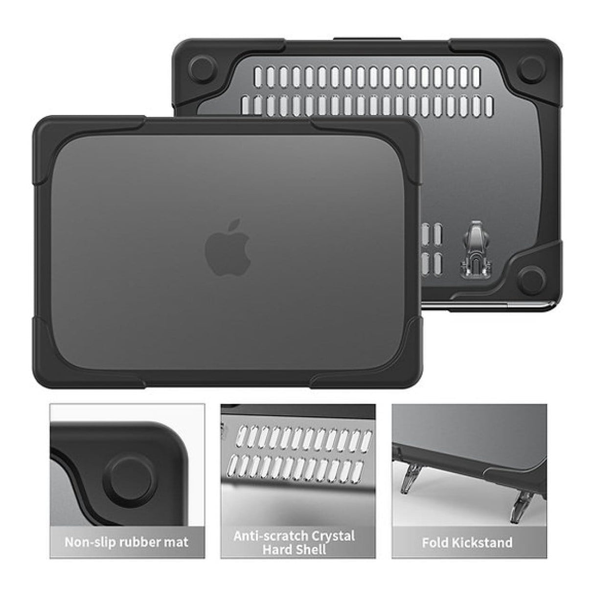 Tuff-Luv Rugged Neo Armour Protective Notebook Case with Stand Black MF4406