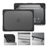 Tuff-Luv Rugged Neo Armour Protective Notebook Case with Stand Black MF4406