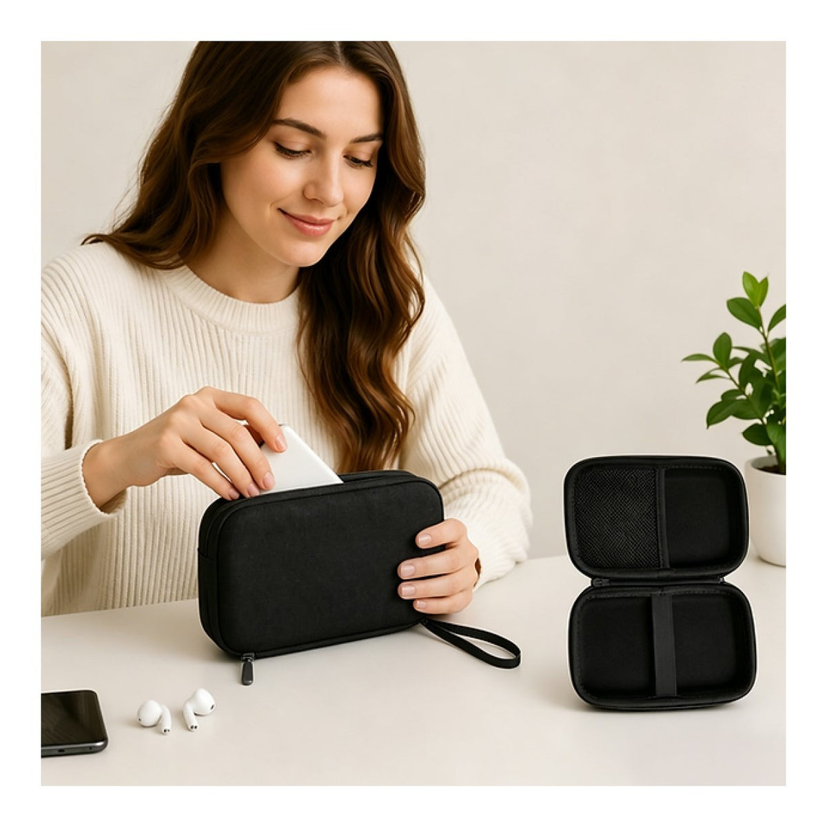 Tuff-Luv Protective EVA Carry Case for Anker Soundcore Select 4 Go and JBL Go Speakers Black MF4495