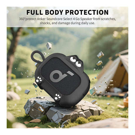 Tuff-Luv Kids Silicone Protective Cover for Anker Soundcore Select 4 Go Speaker - Black MF4496