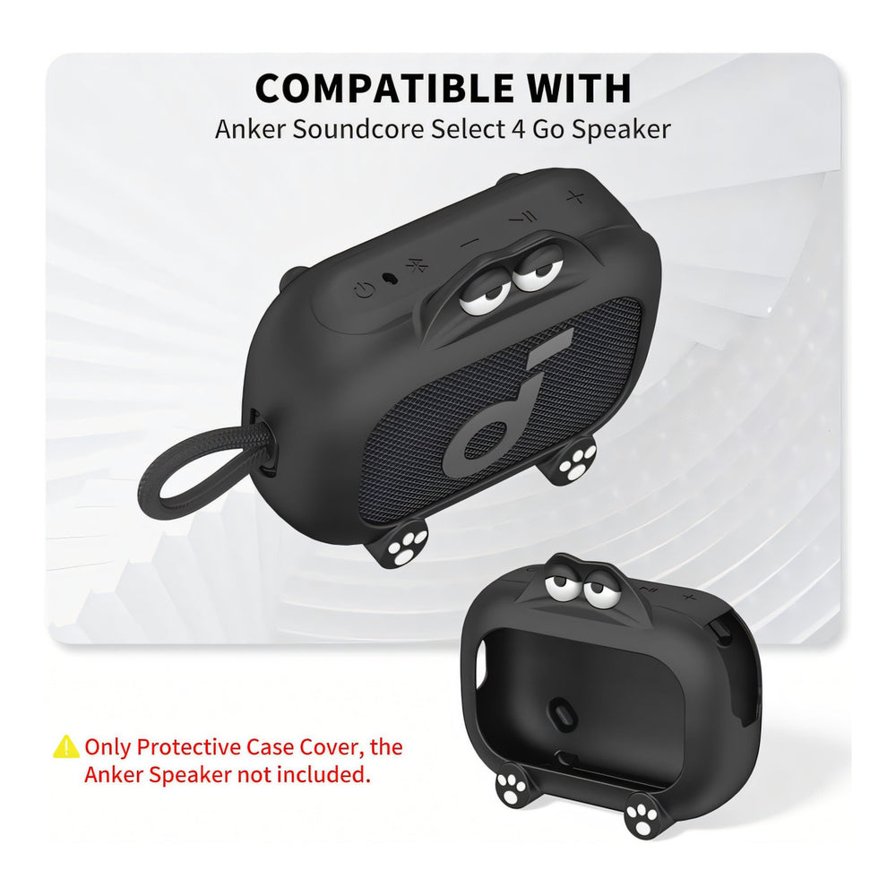 Tuff-Luv Kids Silicone Protective Cover for Anker Soundcore Select 4 Go Speaker - Black MF4496