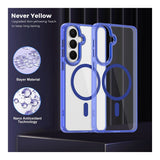 Tuff-Luv Magnetic TPU Case with Built-In Ring for Samsung Galaxy A27 5G Clear/Blue MF4528