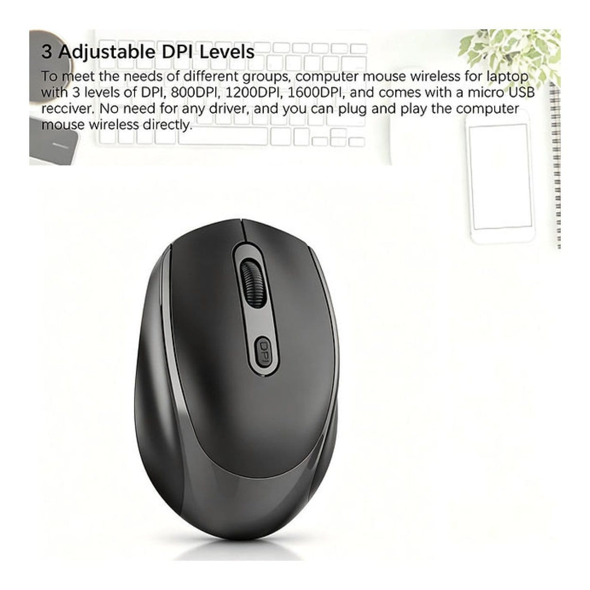 Tuff-Luv Rechargeable Bluetooth Mouse Black MF4537