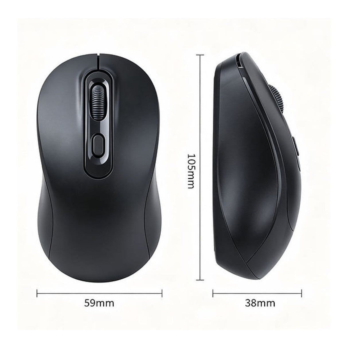 Tuff-Luv USB-C Rechargeable Bluetooth Mouse Black MF4542