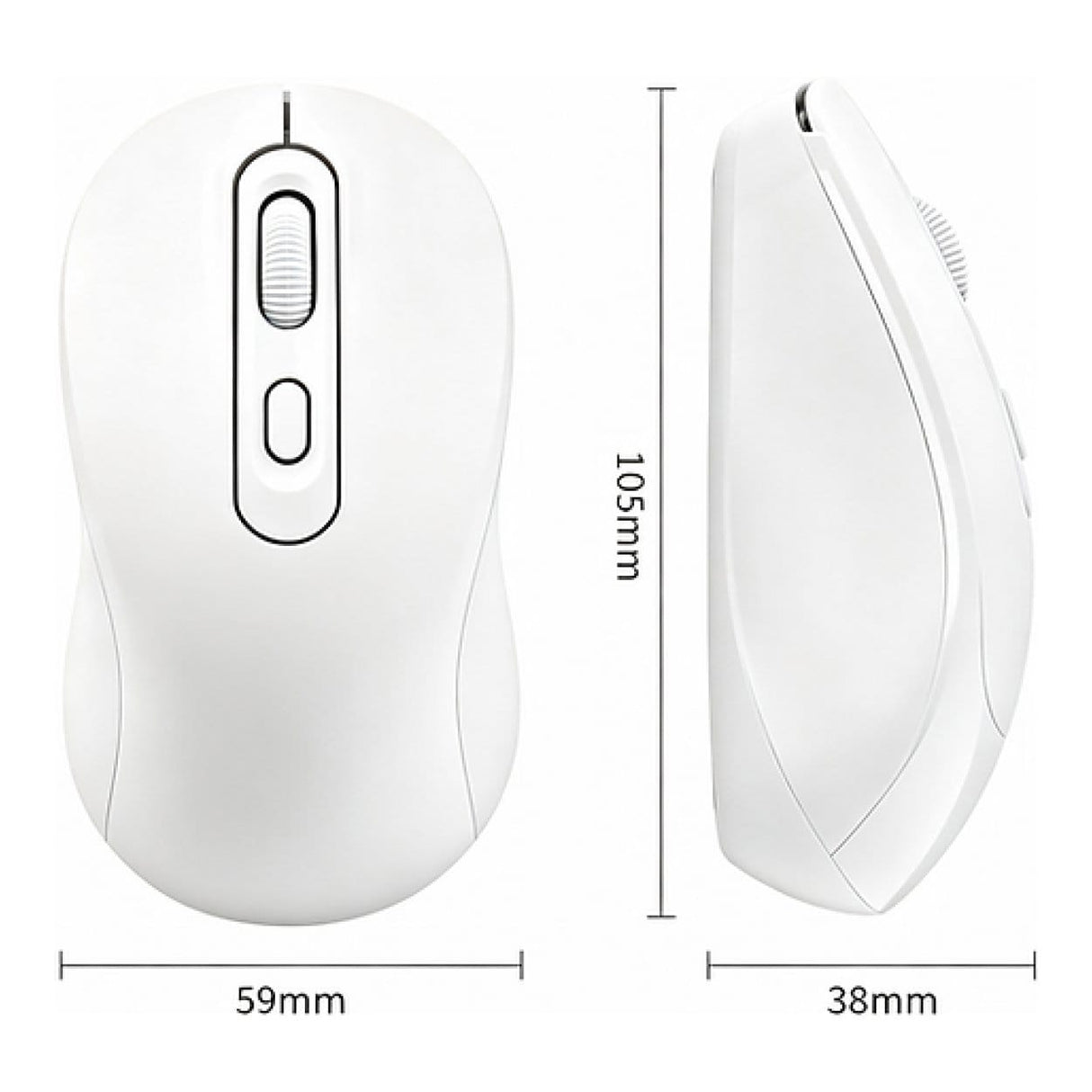 Tuff-Luv USB-C Rechargeable Bluetooth Mouse White MF4543
