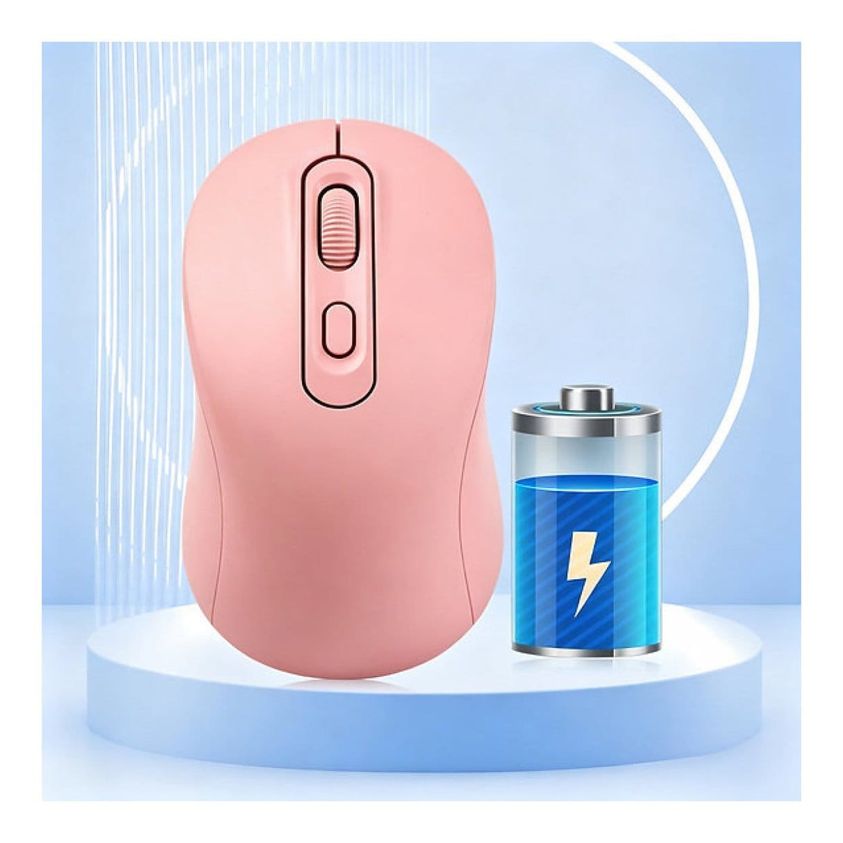 Tuff-Luv USB-C Rechargeable Bluetooth Mouse Pink MF4544